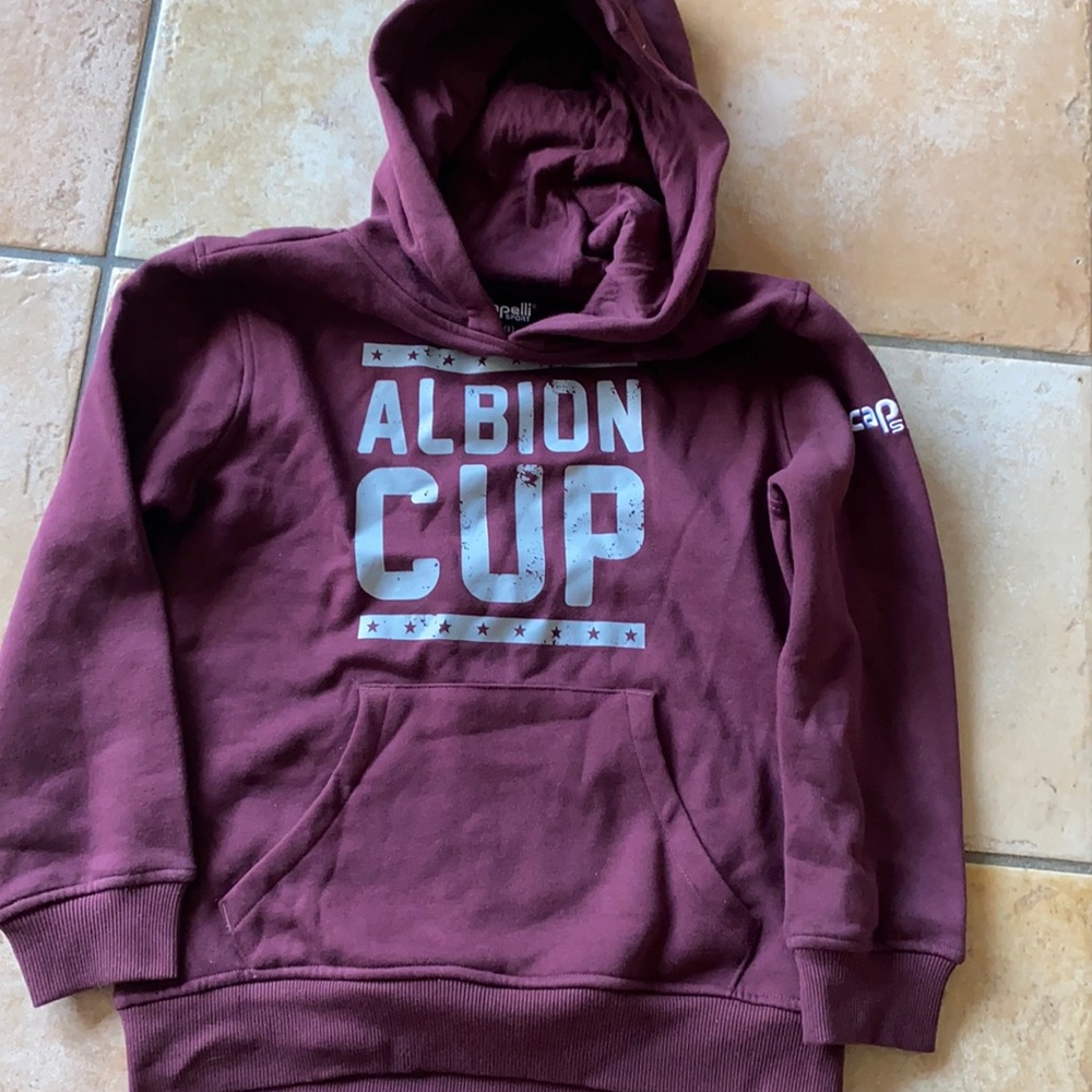 Boys burgundy sweater size 8